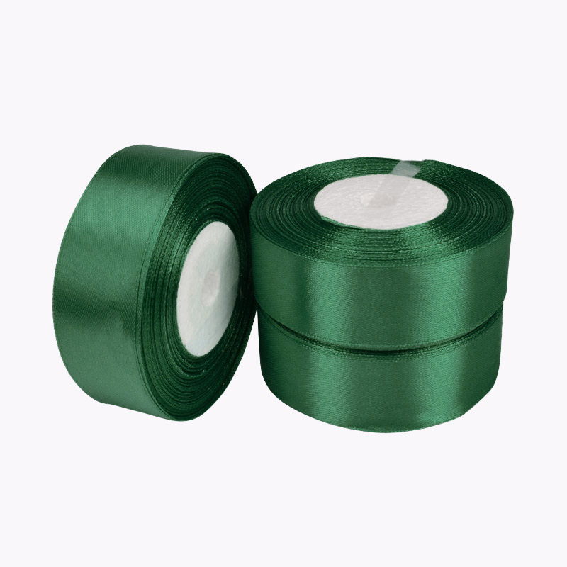 Атласна стрічка, 25 мм, Зелена (LEN-056762)
