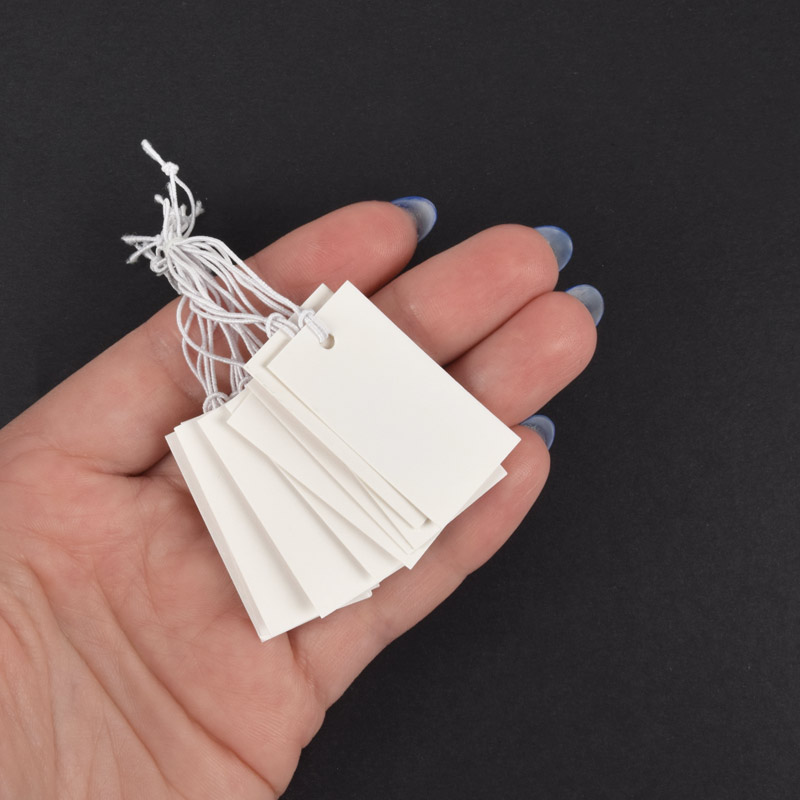 Бирки для подарков, 35х18 мм, Белые (UPK-056251)