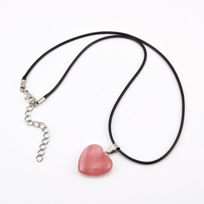 Підвіска на шнурку, Натур. камінь Кварц вишневий (POD-058254)