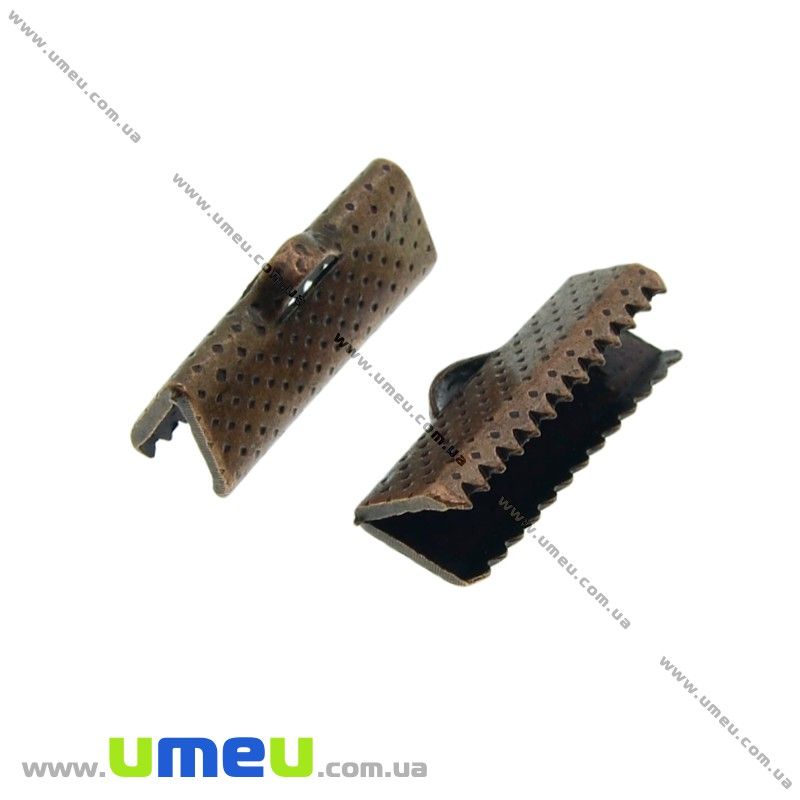 Затиск для стрічок, 16х8 мм, Мідь (ZAG-011108)