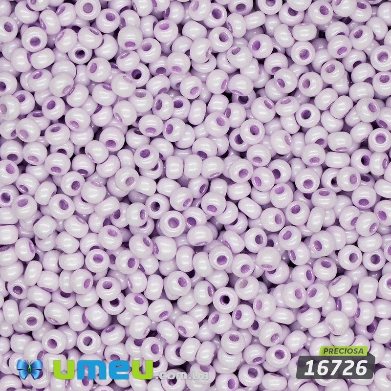 Бісер чеський №825/16726, Бузковий світлий, Перламутровий, 10/0 (BIS-043943)