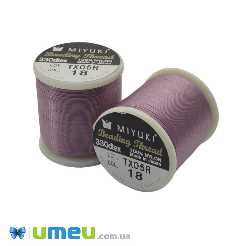Нитка для бісеру Miyuki 18, Бузкова, 50 м (MUL-045294)