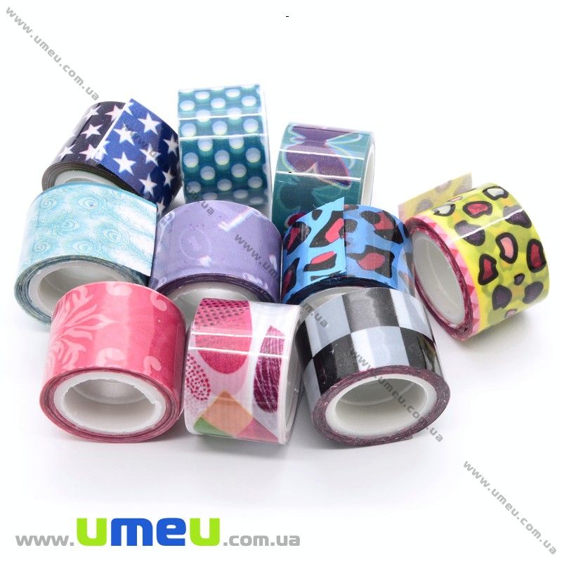 Декоративный скотч, Микс, 12 мм (DIF-018138)