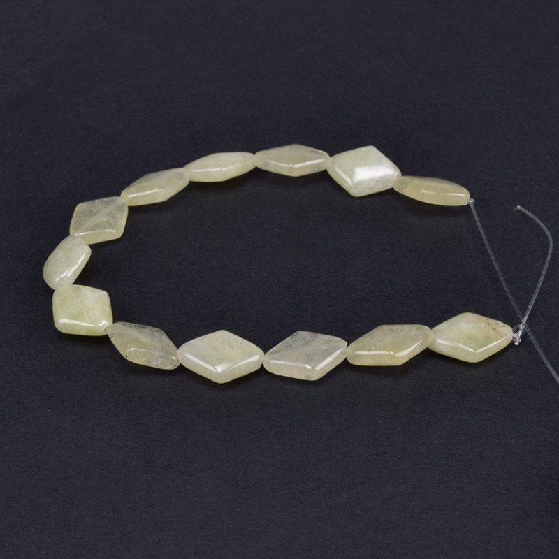 Намистини Преніт, Натур. камінь, 15х12 мм, Ромб (BUS-056186)