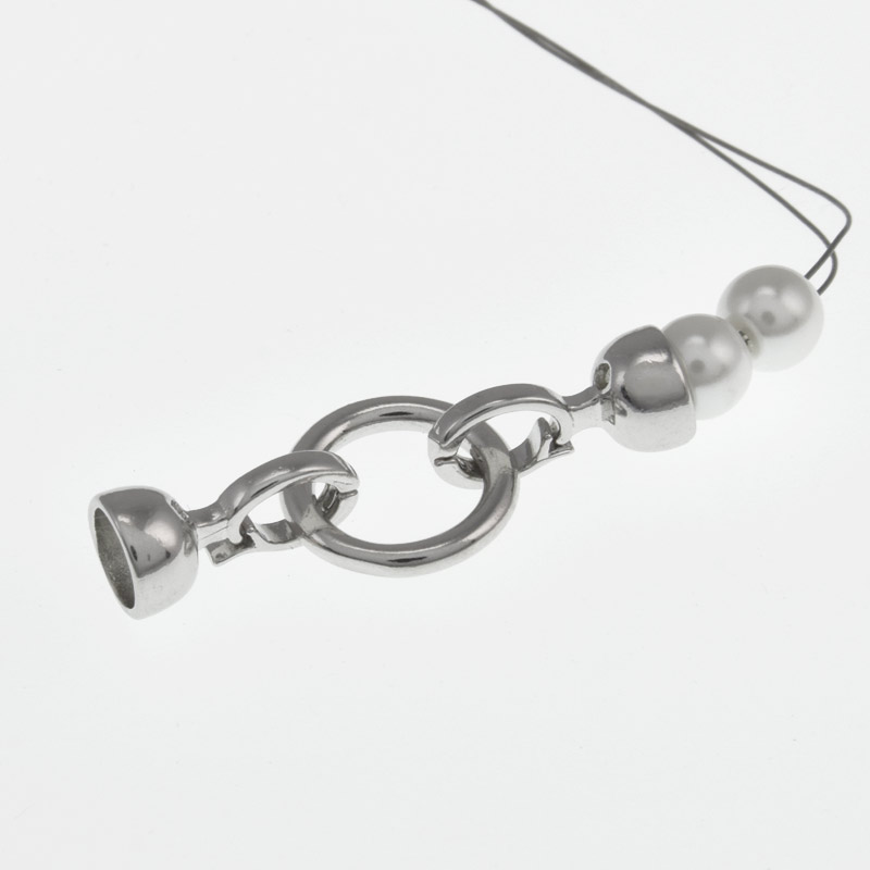 Застёжка, 35х13 мм, Латунь с покрытием Родий (ZAM-058486)