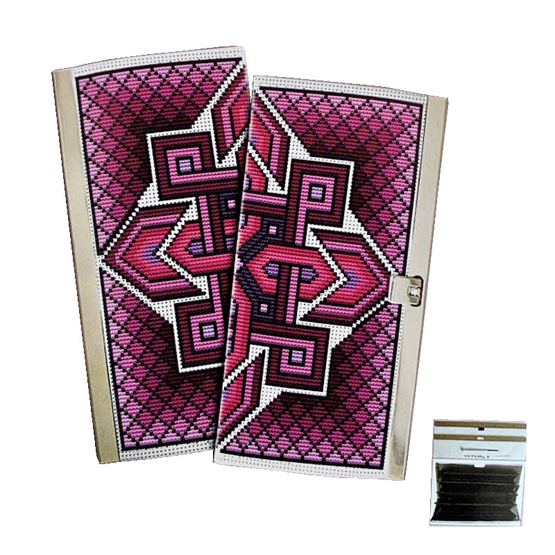 Набор для вышивания нитками, Кошелек Розовый орнамент, 19х10 см (SXM-061246)