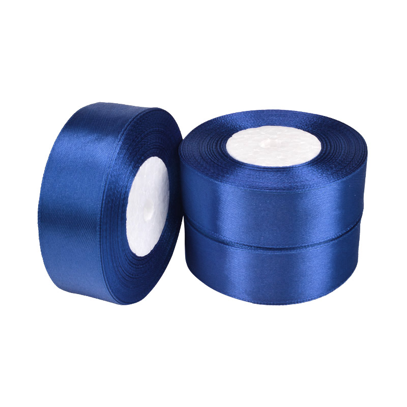 Атласна стрічка, 25 мм, Синя (LEN-056764)