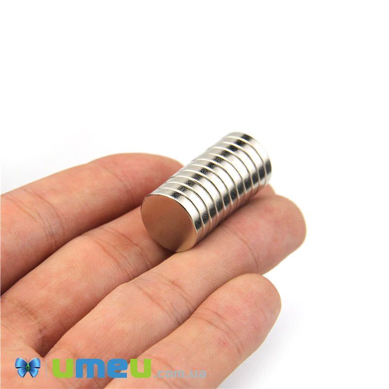Магнит неодимовый для брошей Круглый, 15х2,7 мм (OSN-040175)