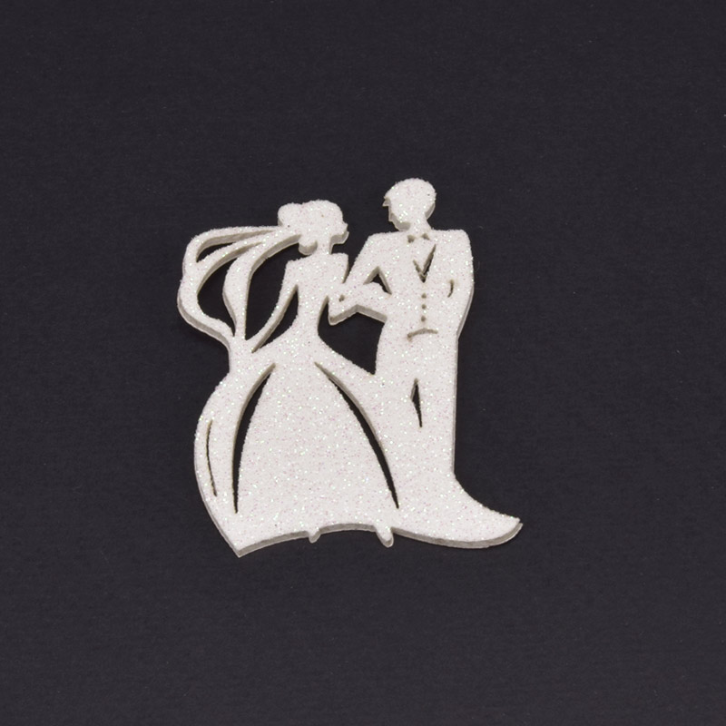 Декоративний виріб з фоамірану клейового Пара, 7х4,5 см, Білий (FOM-056989)