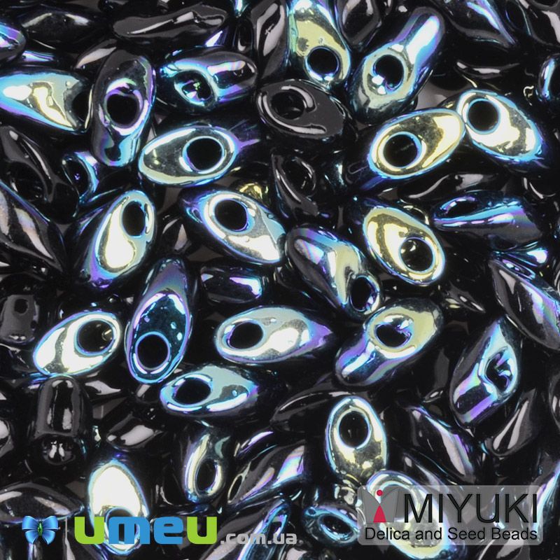 Бисер японский Miyuki LMA №4555, 4х7 мм, Синий AB (BIS-049940)