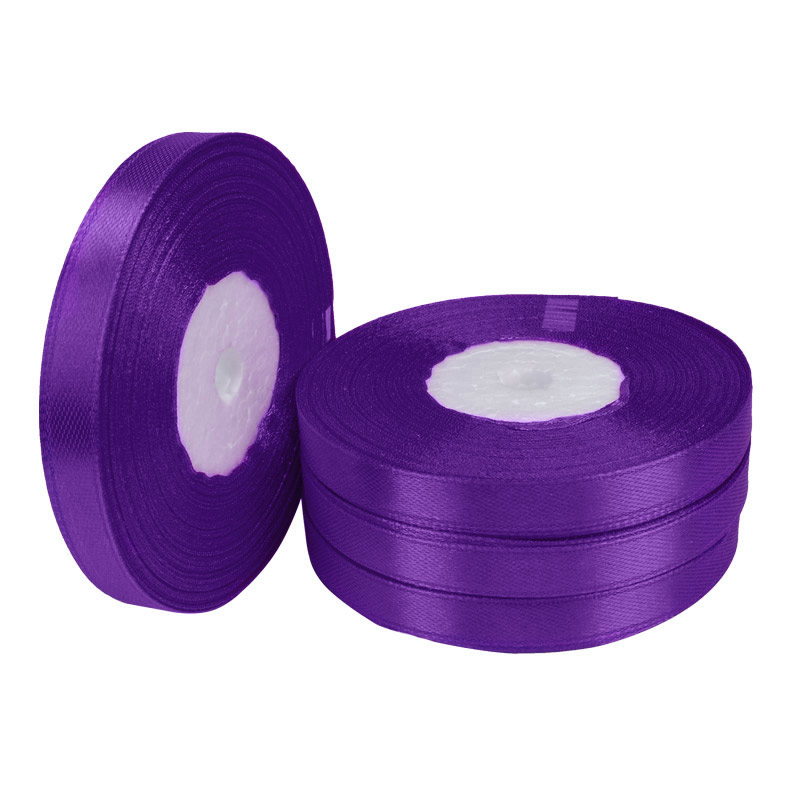 Атласна стрічка, 10 мм, Фіолетова (LEN-057039)