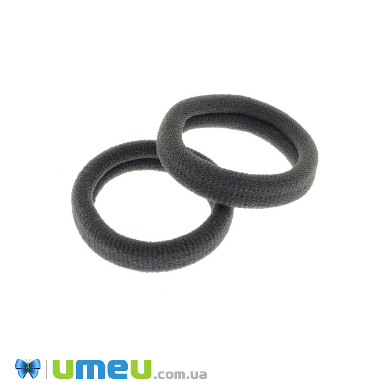 Резинка для волос микрофибра, 40 мм, Серая темная (OSN-041653)
