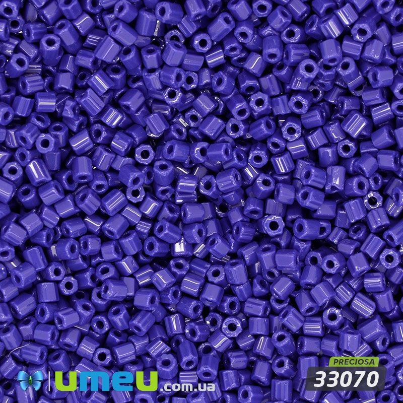 Бісер чеський Рубка 11/0, №33070, Синій темний натуральний (BIS-044065)