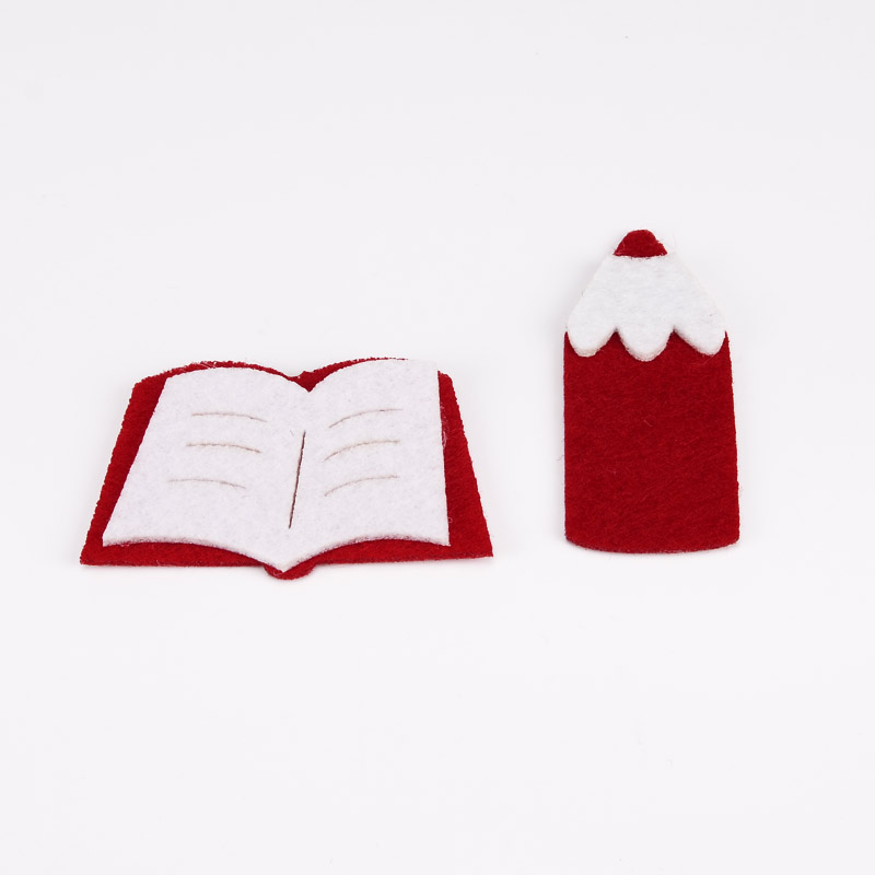 Декоративний набір із фетру "Шкільний", Червоний (FLT-056504)