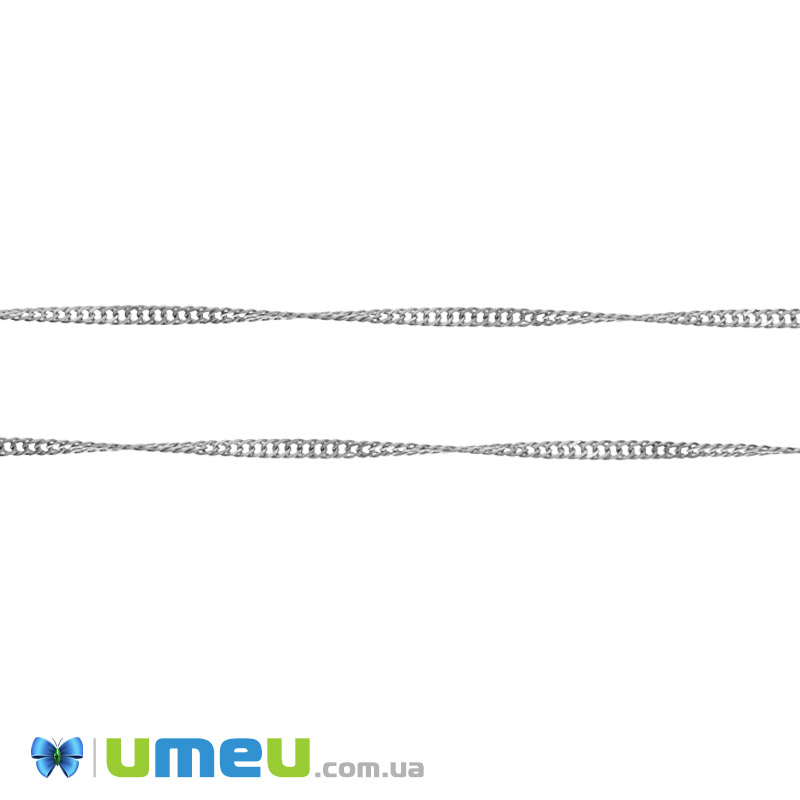 Ланцюг, Темне срібло, 2х1,5 мм (ZEP-047529)