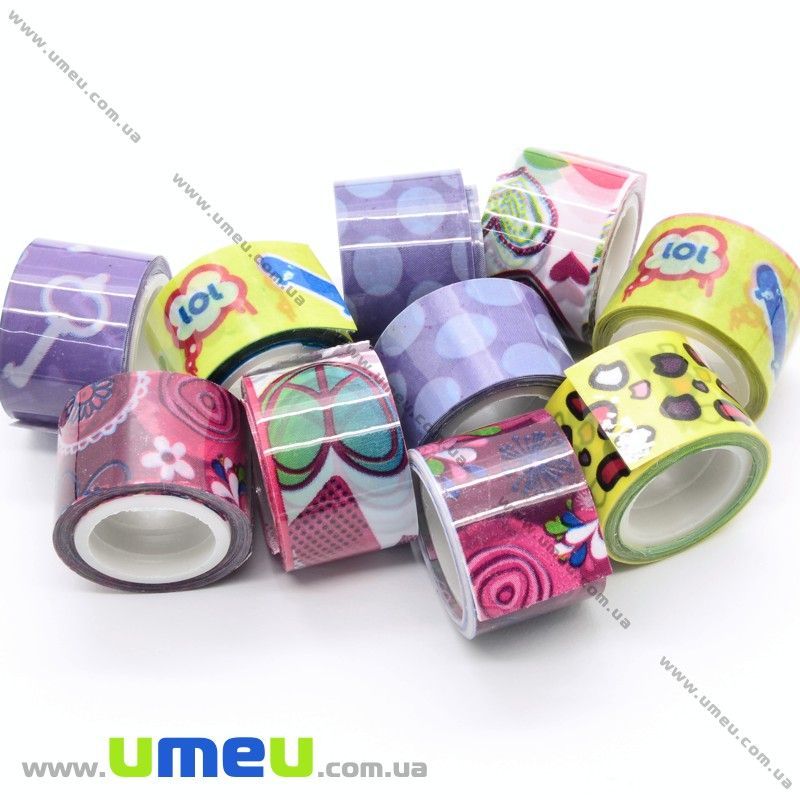Декоративный скотч, Микс, 12 мм (DIF-017938)