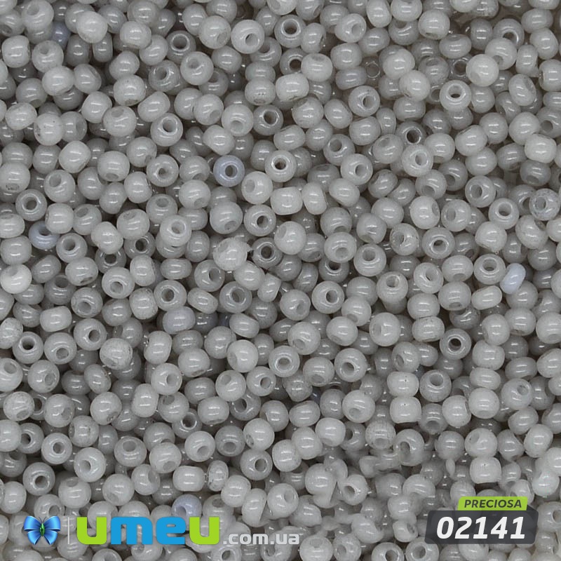 Бісер чеський №432 / 02141, Сірий, алебастровий, 10/0 (BIS-014160)