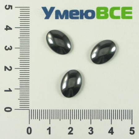 Кабошон нат. камінь Гематит, Овал, 14х10 мм (KAB-001413)