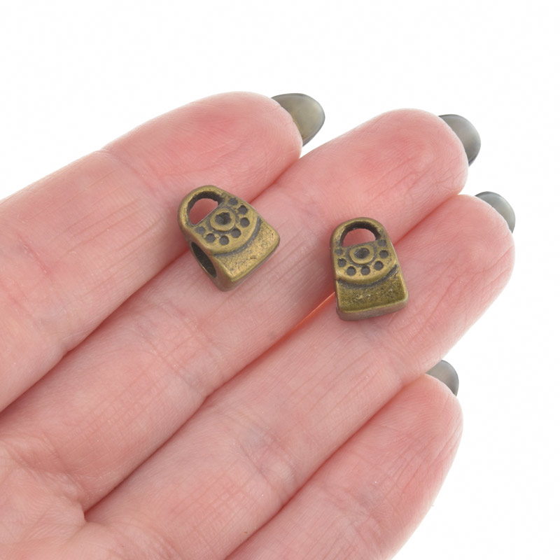 Бусины мет. Сумочка, 11х9х7 мм, Античная бронза (BUS-004240)