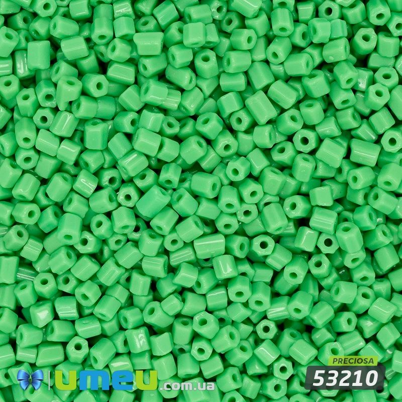 Бісер чеський Рубка 10/0, №53210, Зелений натуральний (BIS-044023)