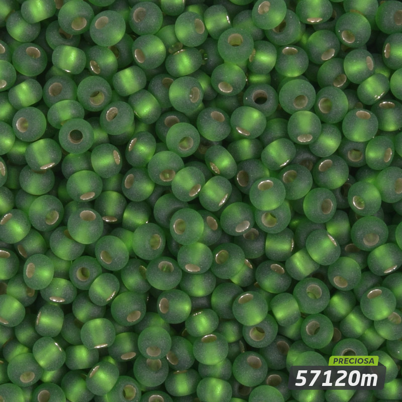 Бисер чешский №317m/57120m, Зеленый, Блестящий матовый, 10/0 (BIS-059419)