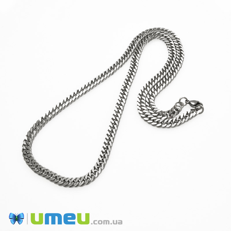 Основа на шею из нерж. ст., Темное серебро, 5 мм, 65 см (STL-057854)