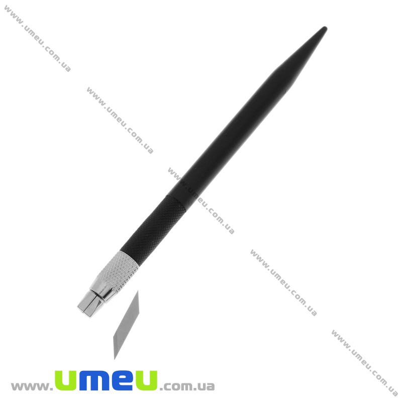 Нож макетный (скальпель) для дизайнерских работ со сменными лезвиями, 14 см (SEW-033406)