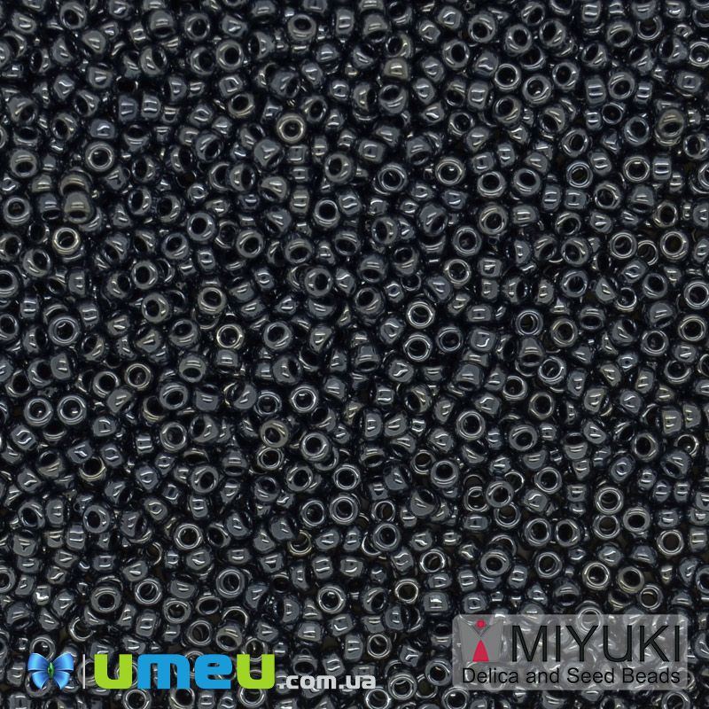 Бісер японський Miyuki круглий RR 15/0 №451, Мокрий асфальт (BIS-045866)