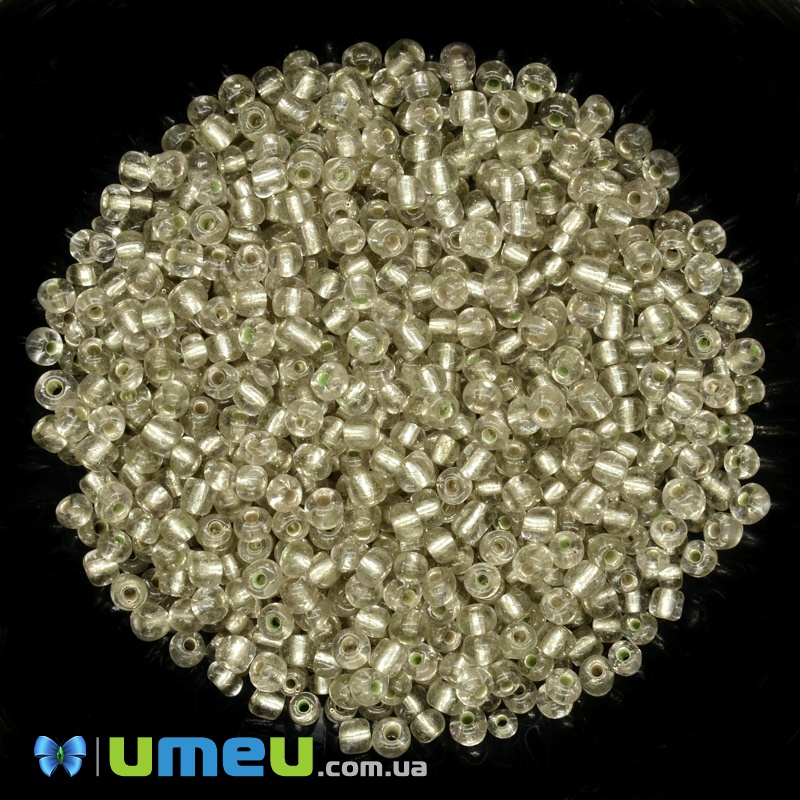 Бісер китайський великий, 6/0, Сірий світлий блискучий, 4 мм (BIS-037719)