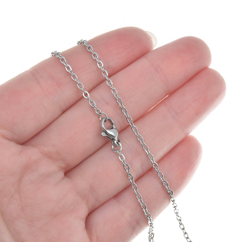 Основа на шею из нерж. ст., Темное серебро, 2 мм, 50 см (STL-058290)