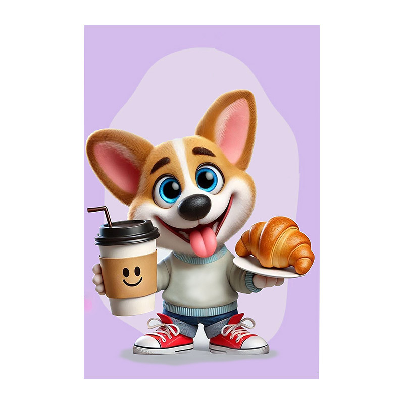 Набір алмазного живопису на підрамнику 30х20 см, Сніданок з посмішкою (SXM-061152)