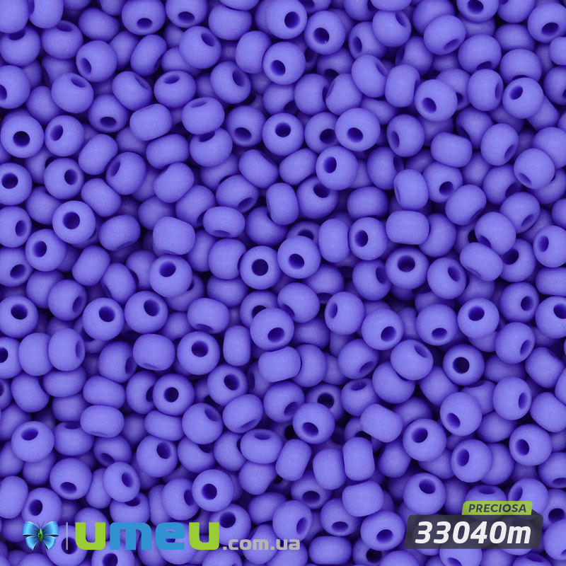 Бісер чеський №230m/33040m, Фіолетово-блакитний, Матовий натуральний, 10/0 (BIS-049539)