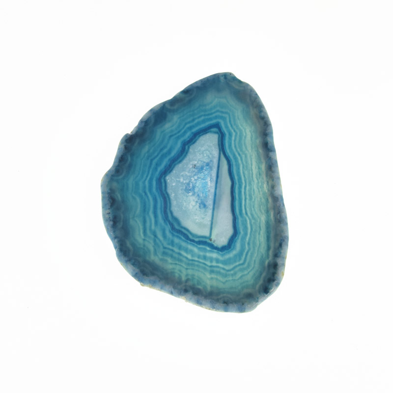 Зріз Агата без отвору, Блакитний, 62х42 мм (POD-032440)