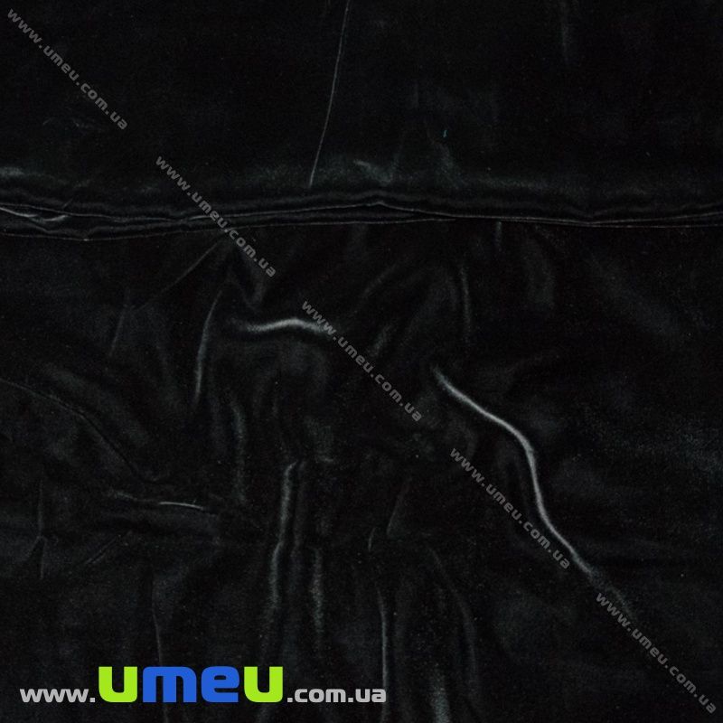 Бархат французский шелковый, Ширина 20 см, Черный (TKN-036624)
