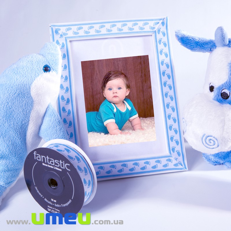 Тасьма Fantastic ніжки, 22 мм, Блакитна (LEN-010945)