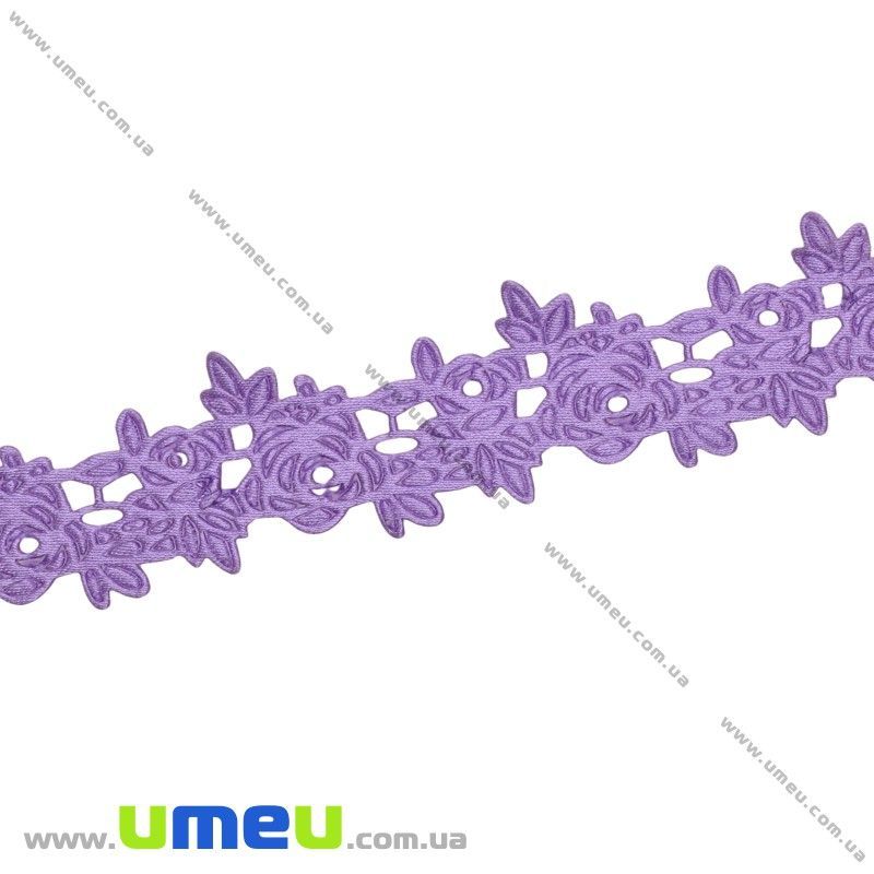 Тасьма тиснена Трояндочки, 20 мм, Бузкова (LEN-025673)
