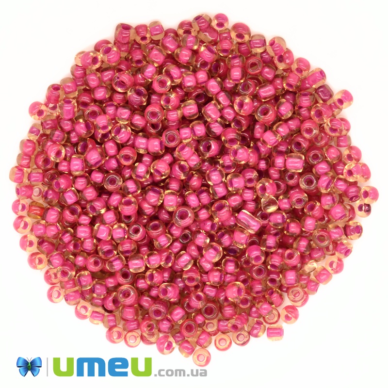 Бісер китайський великий, 6/0, Малиновий хамелеон, 4 мм (BIS-037747)