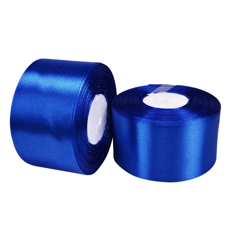 Атласна стрічка, 50 мм, Синя (LEN-052789)