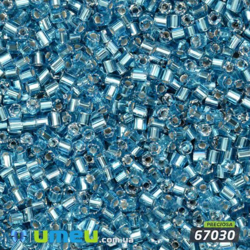 Бісер чеський Рубка 10/0, №67030, Блакитний блискучий (BIS-018313)