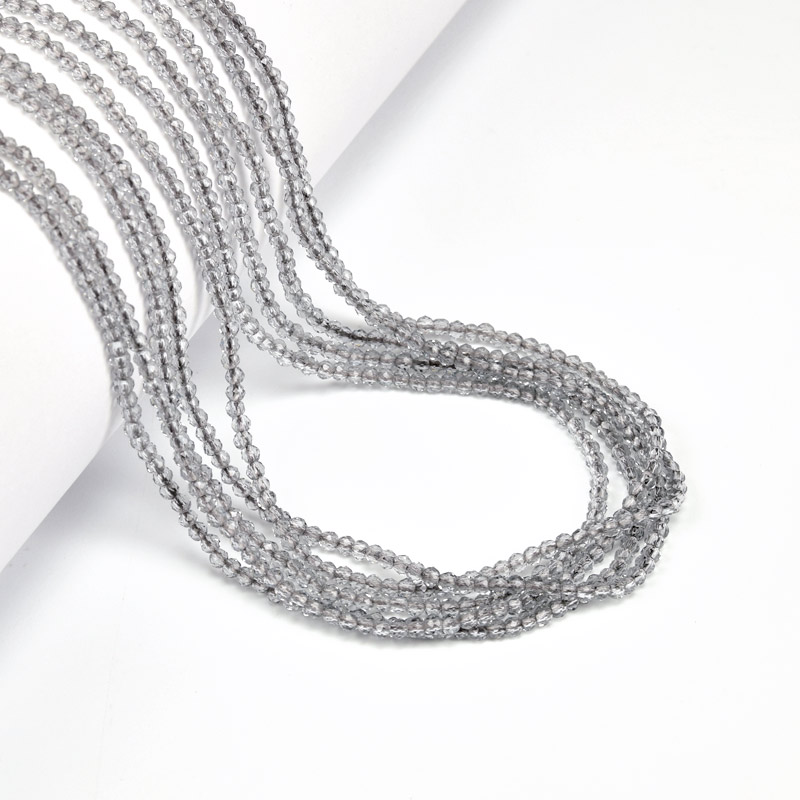 Намистини Обсидіан, Натур. камінь, 2 мм, Круглі грановані (BUS-054301)