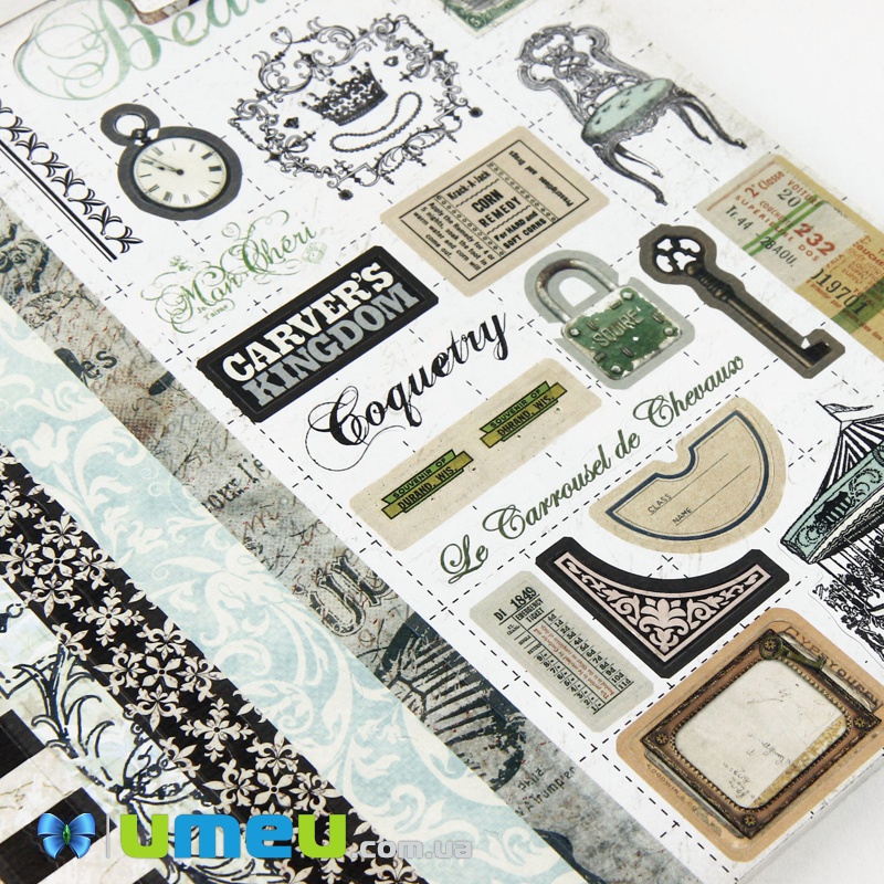 Альбом з папером для скрапбукінгу (300 * 300 мм) 24 листа (DIF-039213)