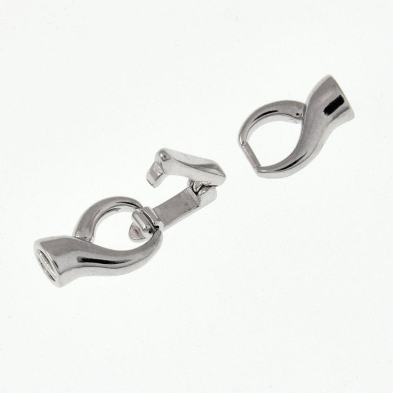 Застёжка, 25х7 мм, Латунь с покрытием Родий (ZAM-060869)