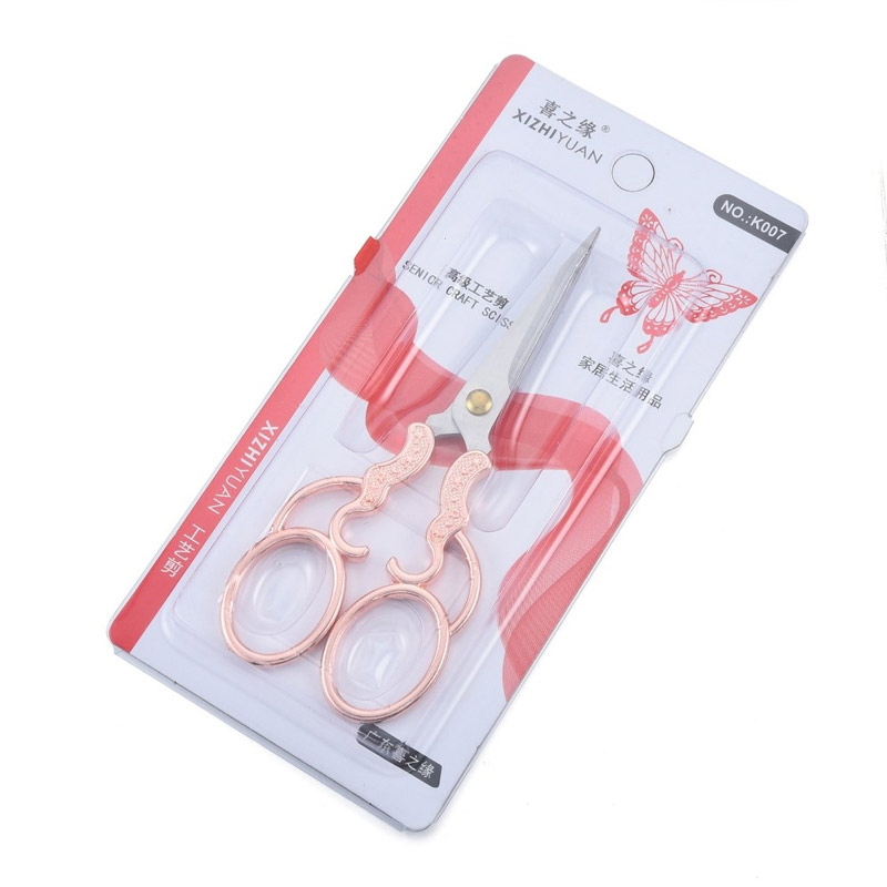 Ножиці з нержавіючої сталі, 13 см, Рожеве золото (INS-051844)