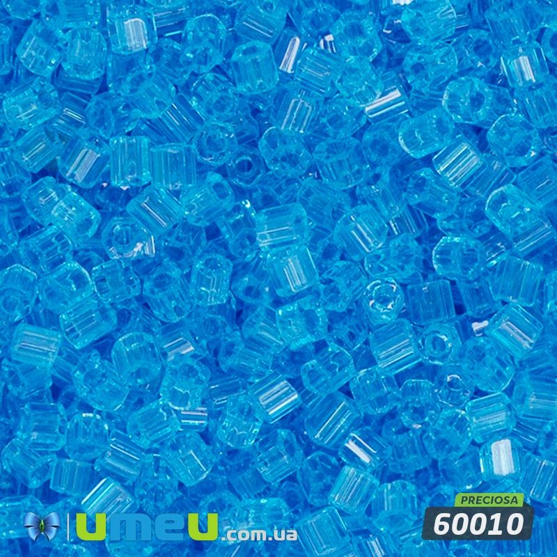 Бісер чеський Рубка 11/0, №60010, Блакитний прозорий (BIS-044061)