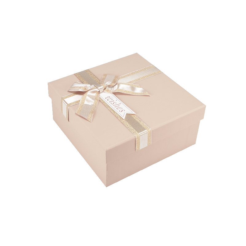 Подарочная коробка Квадратная, 17х17х8 см, Бежевая (UPK-060619)