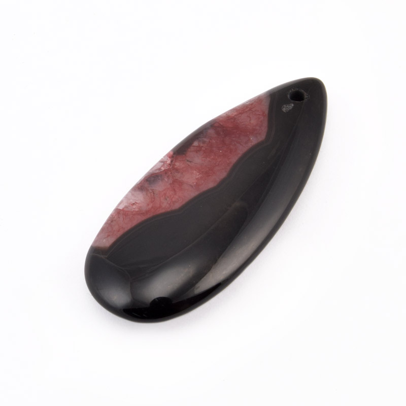 Підвіска Крапля, Натур. камінь Агат бразильський, 40х18 мм (POD-058690)