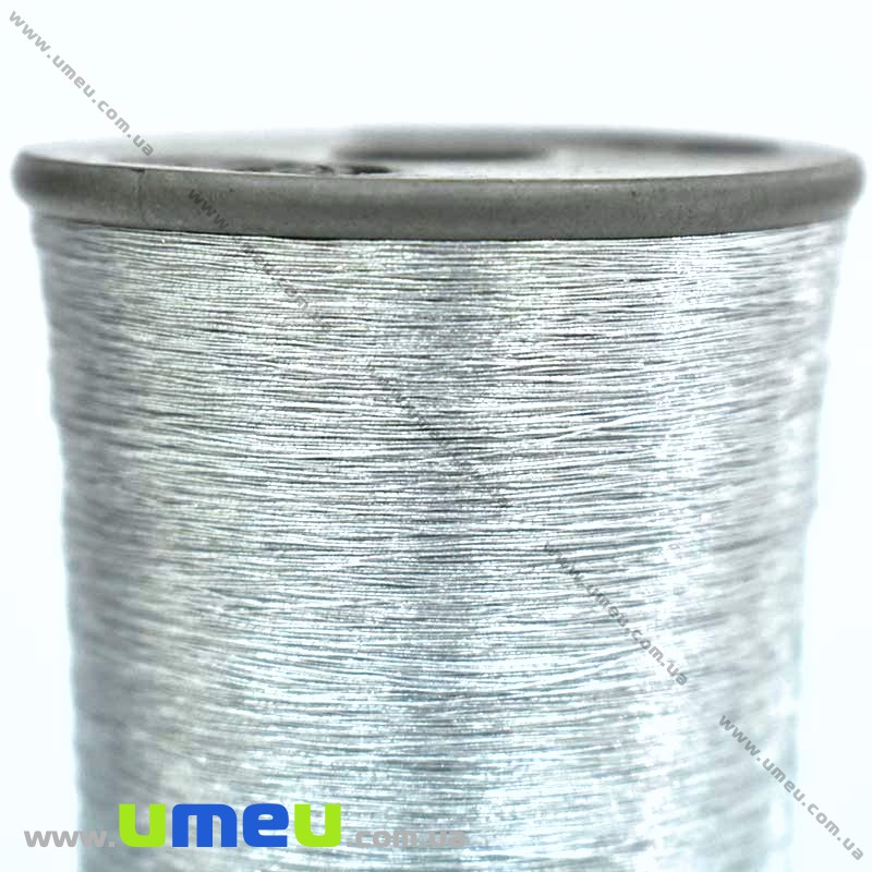 Нить металлизированная 0,1 мм, Серебристая (KNT-028174)