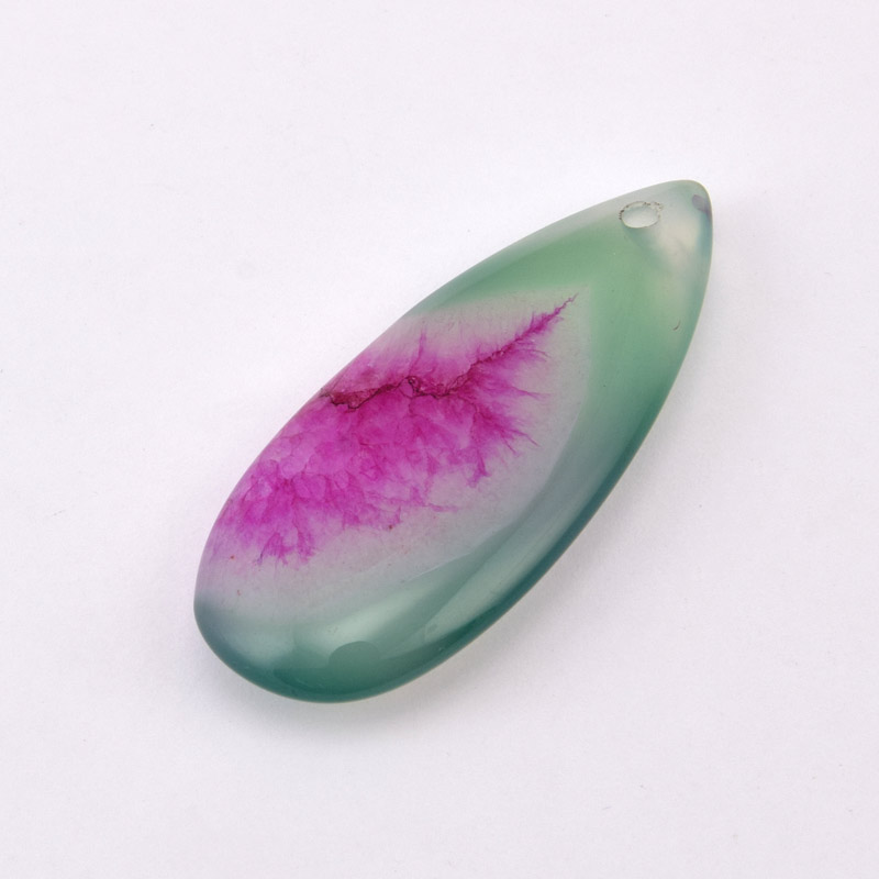 Підвіска Крапля, Натур. камінь Агат бразильський, 40х18 мм (POD-058683)