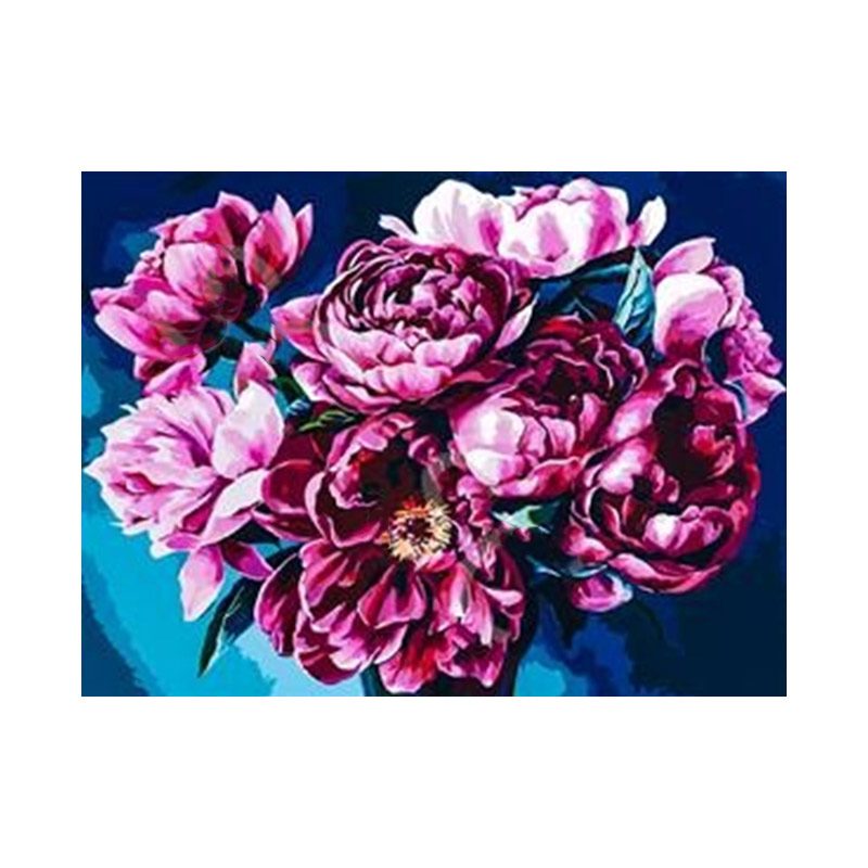 Набір алмазного живопису на підрамнику 50х40 см, Півонії (SXM-051393)