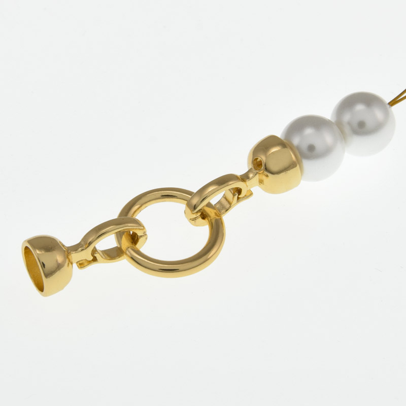 Застёжка, 35х13 мм, Латунь с покрытием 18 kt (ZAM-058485)